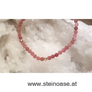 Armband Turmalin rot facettiert 4mm